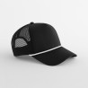 Czapka trucker 5 Panel Rope Trucker - B633:czarny, 100% cotton, mesh: 100% polyester, Biały, One Size